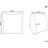 Beliani Rinkinys 2 dekoratyvinės pagalvės ECLIPTA 45 x 45 cm Ball Solid