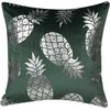 Beliani Rinkinys 2 dekoratyvinės pagalvės ASTILBE Velvet 45 x 45 cm Tamsiai žalias augalų raštas