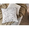 Beliani Rinkinys 2 poduszek dekoracyjnych LAVENDER Welur 45 x 45 cm Baltas Efekt lastryko