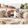 Beliani Rinkinys 2 Quinoa Velvet pagalvėlės 45 x 45 cm Spalvingas augalų raštas