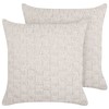 Beliani Rinkinys 2 dekoratyvinės pagalvės BASALIM 45 x 45 cm Kremas Solid