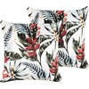 Beliani Rinkinys 2 dekoratyvinės pagalvės EDELWEISS Velvet 45 x 45 cm Spalvingas augalų raštas