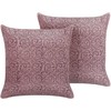 Beliani Rinkinys 2 dekoratyvinės pagalvės ROMNEYA Velvet 45 x 45 cm Rožė Gėlių raštas