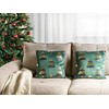 Beliani Rinkinys 2 dekoratyvinės pagalvės GOLDSPRUCE Velvet 45 x 45 cm Žalias Kalėdinis raštas