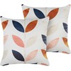 Beliani Rinkinys 2 Quinoa Velvet pagalvėlės 45 x 45 cm Spalvingas augalų raštas