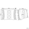 Beliani 2 dekoratyvinių pagalvių rinkinys makro 40 x 45 cm smėlio JORTAN
