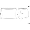 Beliani 2 bawełniane poduszki dekoracyjne tuftowane su frędzlami 30 x 50 cm wielokolorowe CASSIOPE Lumarko!