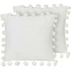 Beliani Rinkinys 2 poduszek dekoracyjnych JASMINE 45 x 45 cm Baltas Jednolity