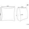 Beliani Rinkinys 2 dekoratyvinės pagalvės KANPAS Linas 50 x 50 cm rutulinis dryžuotas