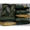 Shumee rinkinys iš 2 velour dekoratyvinių pagalvių su lapų motif 45 x 45 cm žalia FERN