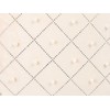 Beliani Rinkinys 2 dekoratyvinės pagalvės YARROW Velvet 45 x 45 cm Kremas Geometrinis raštas