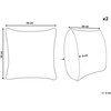 Beliani Rinkinys 2 dekoratyvinės pagalvės MILAS Linas 50 x 50 cm rutulinis dryžuotas
