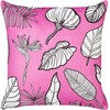 Beliani Rinkinys 2 dekoratyvinės pagalvės MALVA Velvet 45 x 45 cm Rožinė Gėlių raštas