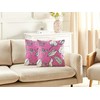 Beliani Rinkinys 2 dekoratyvinės pagalvės MALVA Velvet 45 x 45 cm Rožinė Gėlių raštas