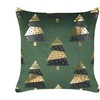 Beliani Rinkinys 2 dekoratyvinės pagalvės GOLDSPRUCE Velvet 45 x 45 cm Žalias Kalėdinis raštas