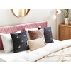 Beliani Rinkinys 2 dekoratyvinės pagalvės TALINUM Velvet 45 x 45 cm Juodas Gyvūnų raštas