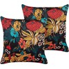 Beliani Rinkinys 2 dekoratyvinės pagalvės PROTEA Velvet 45 x 45 cm Spalvingas gėlių raštas