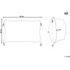 Beliani Lumarko 2 dekoratyvinės pagalvės geometrinio modelio 30 x 50 cm baltos su juoda LIRIOPE!