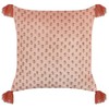Beliani Rinkinys 2 dekoratyvinės pagalvės RUMHORA Velvet 45 x 45 cm Rožė Gėlių raštas