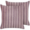 Beliani Rinkinys 2 dekoratyvinės pagalvės AGAPANTHUS Velvet 45 x 45 cm Rožinė Striped