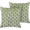 Beliani Rinkinys 2 dekoratyvinės pagalvės RUNGIA Velvet 45 x 45 cm Žalias Gėlių raštas