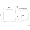 Beliani Rinkinys 2 dekoratyvinės pagalvės HOYA Medvilnė 45 x 45 cm Pjūklas Geometrinis raštas
