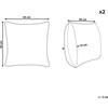 Beliani Lumarko 2 medvilnės dekoratyvinės pagalvės su rytietišku raštu 45 x 45 cm žalia ir balta LARICS!