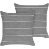 Beliani Rinkinys 2 dekoratyvinės pagalvės MILAS Linas 50 x 50 cm rutulinis dryžuotas