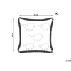 Beliani Rinkinys 2 dekoratyvinės pagalvės BANNU Boucle 45 x 45 cm Kremas