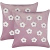 Beliani Rinkinys 2 dekoratyvinės pagalvės ECHINACEA Velvet 45 x 45 cm Violetinis