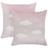 Beliani Rinkinys 2 dekoratyvinės pagalvės IPOMEA Velvet 45 x 45 cm Rožinė