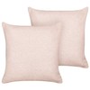 Beliani Rinkinys 2 Dekoratyvinės pagalvės LEUZEA Boucle 45 x 45 cm Pastelinis Rožinė Solid