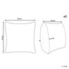 Beliani Rinkinys 2 Dekoratyvinės pagalvės LEUZEA Boucle 45 x 45 cm Pastelinis Rožinė Solid