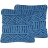 Beliani 2 dekoratyvinių pagalvių rinkinys: makro 45 x 45 cm mėlyna CARATAS