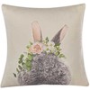 Beliani 2 dekoratyvinių pagalvių rinkinys 45 x 45 cm smėlio spalvos pilka FATSIA