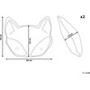 Beliani 2 vaikų pagalvių rinkinys fox 50 x 40 cm geltonas VADOMARA