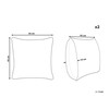 Beliani 2 sodo pagalvėlių rinkinys CALDERINA su augalų raštu 45 x 45 cm žalias