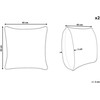 Beliani 2 sodo pagalvių rinkinys FLYLEAF Augalų raštas 45 x 45 cm Žalia