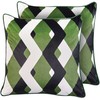 Beliani 2 sodo pagalvėlių rinkinys SWAY geometrinio rašto 45 x 45 cm spalvingas