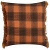 Beliani Rinkinys 2 dekoratyvinės pagalvės BARJA 45 x 45 cm Oranžinė languota