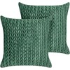 Beliani Rinkinys 2 dekoratyvinės pagalvės ECLIPTA 45 x 45 cm Žalias Solid