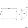 Beliani Lumarko 2 dekoratyvinės pagalvės geometrinio modelio 30 x 50 cm baltos su juoda LIRIOPE!