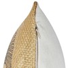Beliani rinkinys iš 2 dekoratyviniai pagalvės su lapų motif 45 x 45 cm smėlio WAKAD