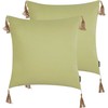 Beliani Rinkinys 2 dekoratyvinės pagalvės CHMISTAR 45 x 45 cm Žalias Solid