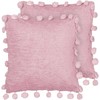 Beliani Rinkinys 2 poduszek dekoracyjnych JASMINE 45 x 45 cm Rožinė Jednolity