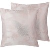 Beliani Lumarko 2 dekoratyvinės pagalvės plunksnose 45 x 45 cm rožinė SILENE!