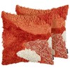 Beliani Rinkinys 2 poduszek dekoracyjnych SAGENIA Medvilnė 45 x 45 cm Oranžinė Wzór abstrakcyjny