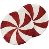 Beliani Rinkinys 2 poduszek dekoracyjnych SWIRL CANDY Boucle 40 x 40 cm Raudona