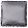 Beliani Rinkinys 2 COROKIA Dekoratyvinės Pagalvės Dirbtinis Kailis 45 x 45 cm Tamsiai kamuolys Solid