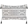 Beliani Lumarko 2 dekoratyvinės pagalvės geometrinio modelio 30 x 50 cm baltos su juoda SCHEFFLERA!